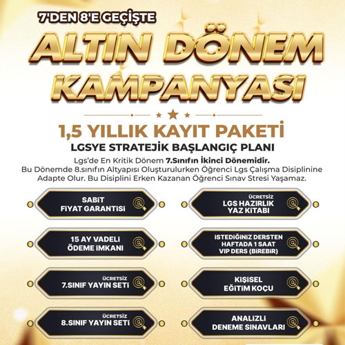 1,5 Yıllık Kayıt Kampanyası